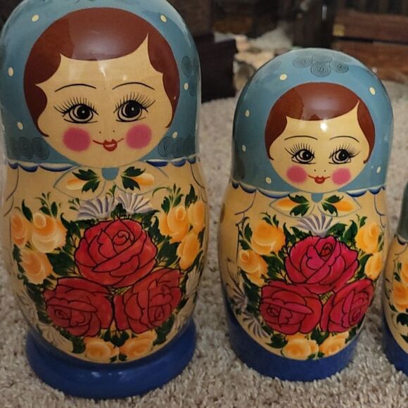 Huge Seminova matroyskas Unique Russian Nesting Dolls Babooshka Doll Set of 8 - Picture 2 of 8